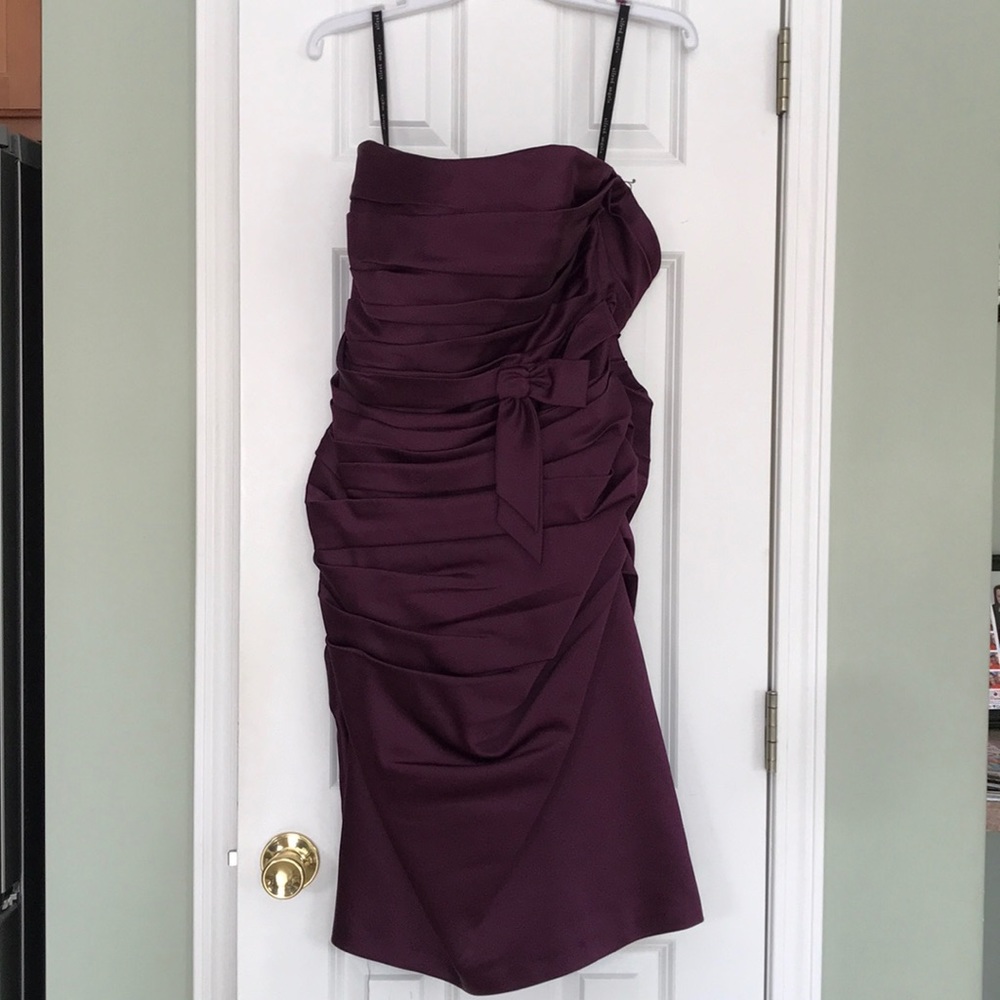 Alfred Angelo Purple Strapless Dress